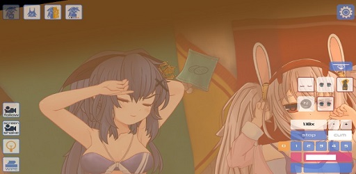 Summer Beach With Two Girl